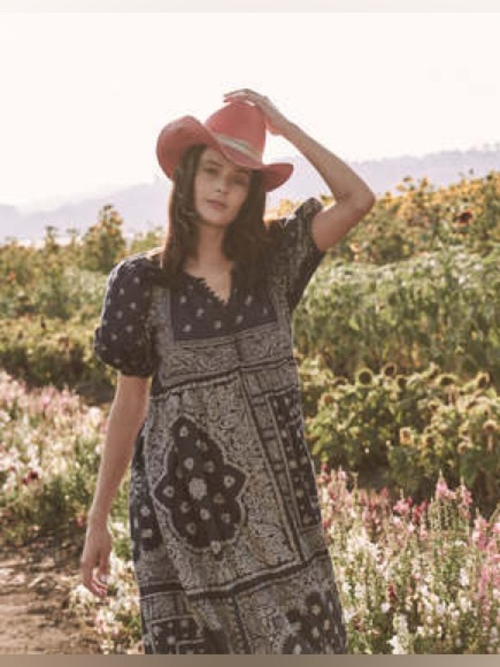 THE GREAT. Ravine Dress with bandana print